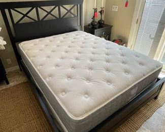 Ethan Allen queen size bed w/sleep solutions mattress 86in. X 67in.