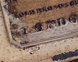 J.W. Marriott London Old Metal Display Box Box: 15in x 11in x 9in box with stand: 15in. X 11in. X