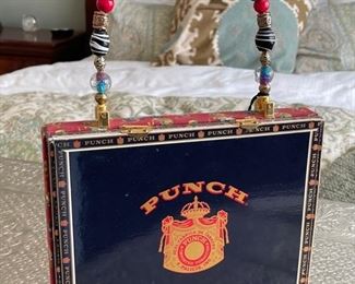 Vintage cigar box purse 10in. X 8.5in.