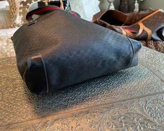 Gucci black GG monogram tote bag 13in. X 4in. X 15.5in.