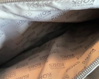 Rare Michael Kors alligator skin metallic silver handbag/purse 14.5 x 5.5 x 11