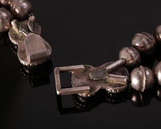 Navajo Turquoise Opal, & Silver Squash Blossom Necklace Native American 28in