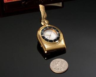 Jaeger LeCoultre Memovox K814 Sub Mini Travel Alarm Clock Watch in Box Clock: 37x46mm