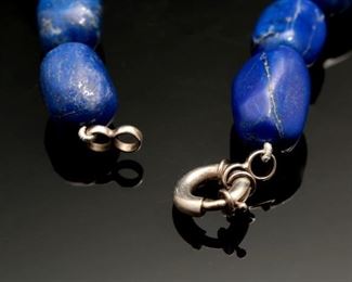 Large 1/2” Lapis Stone Necklace 18.5 inches