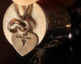 Native American 7 Strand dark beaded Necklace 19.5 inches