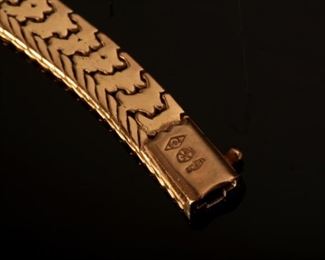 18K 750 Yellow Gold 18” Flat Chain Diani Luigi 18in long x 7 mm wide