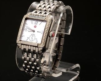 Michele Watch Milou MW15A01A2025 Diamond And Mother of Pearl Womens 23mm square face