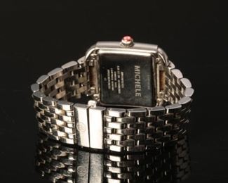 Michele Watch Milou MW15A01A2025 Diamond And Mother of Pearl Womens 23mm square face