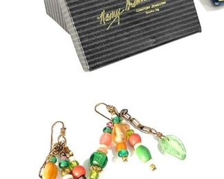 Nancy Brown Treasure Necklace 2-strand Fetish Southwest w/ Matching earrings 19in