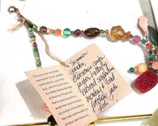 Nancy Brown Treasure Necklace 2-strand Fetish Southwest w/ Matching earrings 19in