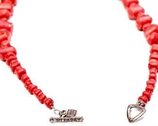 Silpada Graduated Coral Necklace 19 inches