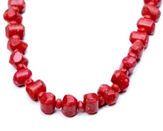 Silpada Graduated Coral Necklace 19 inches