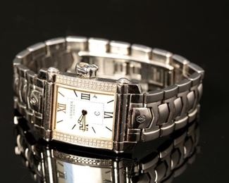 Philippe Charriol designer Colvmbvs Stainless steel quartz ladies watch 1 1/4 inch face