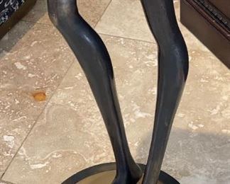 1950s 5.5ft African Bronze/Brass Woman Sculpture Karl HAGENAUER  Art Deco	66.5in h x 15in Diameter	
