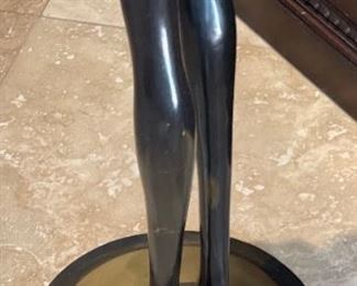 1950s 5.5ft African Bronze/Brass Woman Sculpture Karl HAGENAUER  Art Deco	66.5in h x 15in Diameter	

