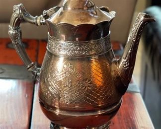 4pc Simpson Hall Miller & Co Tea Pot Set	Lg Teapot: 13x9x5in	
