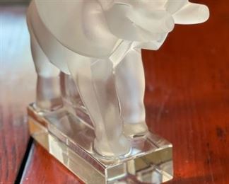 Lalique France Crystal Elephant Figurine Paperweight Trunk Up 11801	6.25 x 4x6in	
