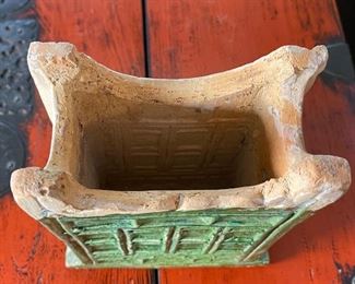 Antique Ming Dynasty Green Glazed Funerary Furniture Chest/Cabinet Chinese Cupboard	8x6x3in	HxWxD
