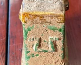 Antique Ming Dynasty Green Glazed Funerary Furniture Money Chest Chinese	4.5x5.5x3in	HxWxD
