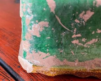 Antique Ming Dynasty Green Glazed Funerary Furniture Money Chest Chinese	4.5x5.5x3in	HxWxD
