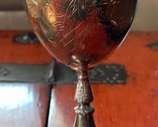 #1 Large Engraved Chalice Goblet Cup	10in H x 5.5in Diameter	
