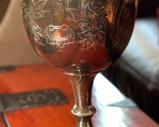 #2 Large Engraved Chalice Goblet Cup	10.5in H x 5.25in Diameter	
