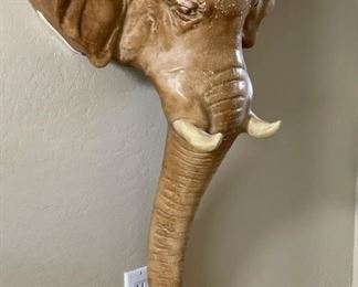 1970s Vintage Chapman Faux Elephant Wall Mounted Table Shelf	33x34x11in	HxWxD
