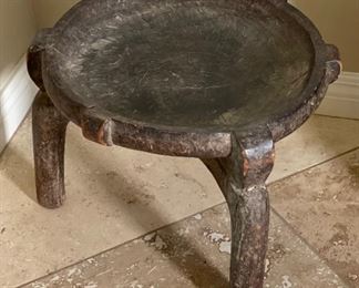 Primitive Hand Carved Wood Pedestal	11x16x16in	HxWxD
