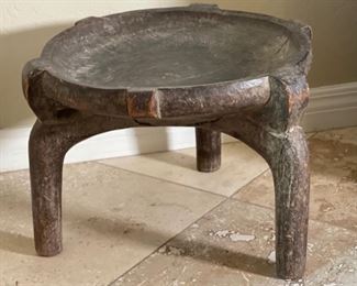 Primitive Hand Carved Wood Pedestal	11x16x16in	HxWxD
