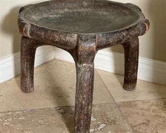 Primitive Hand Carved Wood Pedestal	11x16x16in	HxWxD
