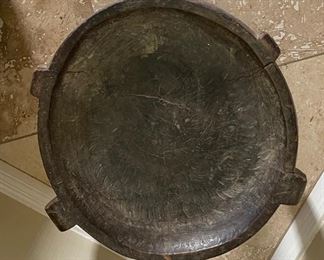 Primitive Hand Carved Wood Pedestal	11x16x16in	HxWxD
