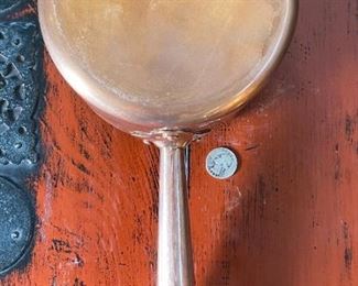 Hand Hammered Solid Copper French Sugar Pot/Pau France	3.5x7x13in<BR>Diameter: 6.5in	
