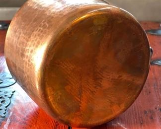 Vintage Copper Tinned 8in Saucepan Made in France Pot	5.75x8x15in <BR>Dia: 8in	
