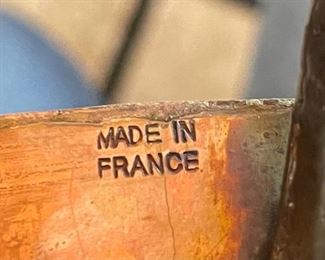 Vintage Copper Tinned 8in Saucepan Made in France Pot	5.75x8x15in <BR>Dia: 8in	
