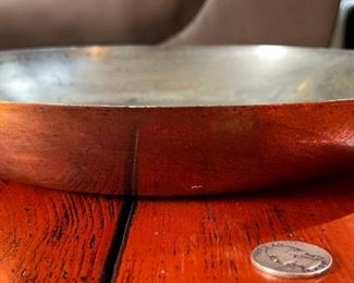 Vintage Copper Tinned 12in Saucepan Made in France Pot	1.75x12x22in	
