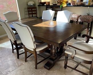 Riverside Trestle Table w/ 6 Chairs	30x42x80in	HxWxD
