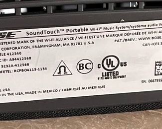 Bose SoundTouch Portable WiFi Music System 412540	6x10x2.75in	HxWxD
