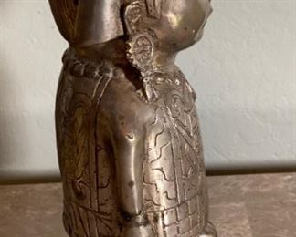 Primitive Chinese Cast Metal Sculpture Man	11x6x4.5in	HxWxD
