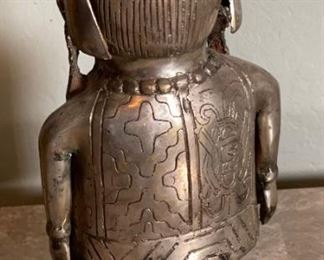 Primitive Chinese Cast Metal Sculpture Man	11x6x4.5in	HxWxD
