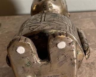 Primitive Chinese Cast Metal Sculpture Man	11x6x4.5in	HxWxD
