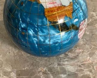 Small Gemstone Globe Paperweight	3.25in Diameter	

