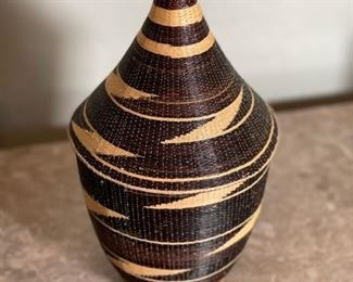 Rwanda Path to Peace Basket Genocide Survivor	13.5in H x 6.5in Diameter	
