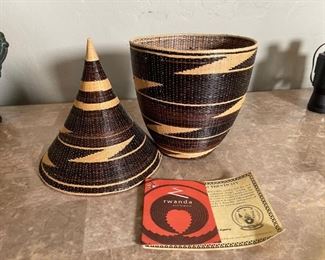 Rwanda Path to Peace Basket Genocide Survivor	13.5in H x 6.5in Diameter	
