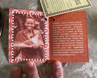 Rwanda Path to Peace Basket Genocide Survivor	13.5in H x 6.5in Diameter	
