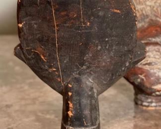 5pc Primitive Carved Wood Heads	largest: 7x3.5x3in	HxWxD
