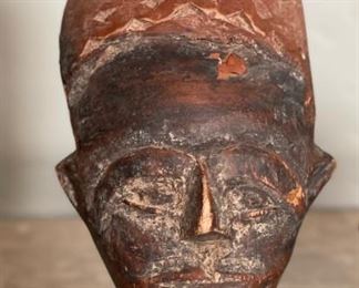 5pc Primitive Carved Wood Heads	largest: 7x3.5x3in	HxWxD
