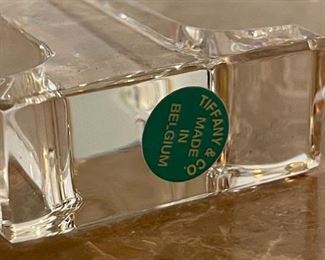 1pc Tiffany & Co Crystal Glass Number 1 Made in Belgium	4in H	
