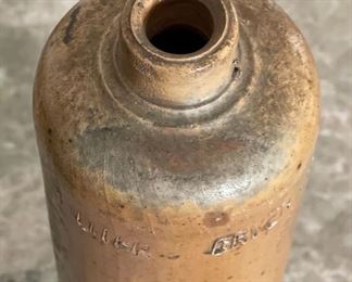 Antique Stoneware Bottle Erven Lucas Bols I Louisje Amsterdam	11.5in H x 3.25in Diameter	
