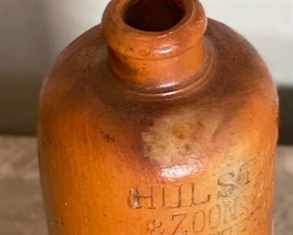 Antique Stoneware Bottle Hulstkamp & Zoon & Molyn Rotterdam	12in H x 3.25in Diameter	
