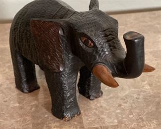 Hand Carved Wood Elephant	6.25x4.25x11.75in	HxWxD
